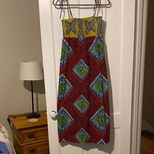 Colorful Geometric Midi Dress